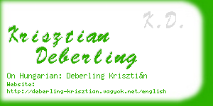 krisztian deberling business card